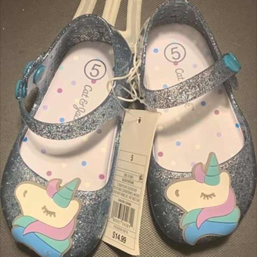 Cat and jack unicorn jelly Sandals . NWT